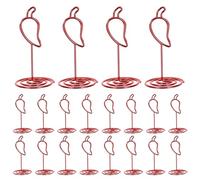 GARVALON Porta Tarjetas de Lugar Clip de 66 CM Diseño de Pimiento Rojo 20 Piezas Soporte para Decoración de Mesa en Concursos de Cocina Bodas y Fiestas Temáticas