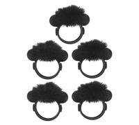 GARVALON Protectores de Viento para Micrófonos de Solapa Inalámbricos 5 Unidades Negras Cubiertas Peludas Anti-Ruido Prueba de Viento Compatibles para Grabaciones al Aire Libre y