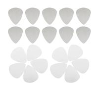 GARVALON Púas de Guitarra de Acero Inoxidable Plateadas 100 Unidades Borde Liso Compatibles Guitarra Acústica Eléctrico Ideales para Estilos Country Jazz y Rock