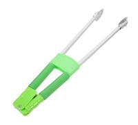 GARVALON Recogedor de Basura Corto Mango Reforzado Herramienta de Agarre para Trabajo Pesado Cabezal de Hierro y Doble Tubo Verde Adecuado para Limpieza Doméstica y Exterior