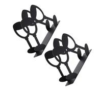 GARVALON Soporte Dispensador de Servilletas de Hierro Negro, 2 Unidades, Servilletero de Metal Moderno Diseño Copa de Vino, Porta Pañuelos Vertical para Mesa de Comedor, Baño y Eventos