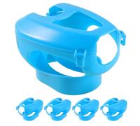 GARVALON Soporte Fijo para Aves 5 Piezas Color Azul, Dispositivo de Alimentación y Medicación para Pájaros Diseño de Hebilla, Marco Estable para Aves Mensajeras, Uso Seguro en Jaulas