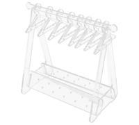 GARVALON Soporte para Pendientes Acrílico Diseño Tipo Percha Organizador de Joyas Compacto y Ligero para Colgar Pendientes y Colgantes Expositor Multifuncional para Uso Hogar y Viaje