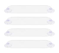 GARVALON Soporte para Permiso de Estacionamiento Transparente con Ventosas para Parabrisas, Juego de 4 Piezas, Soporte Acrílico para Tarjetas de Peaje y Etiquetas de Vehículo, Compacto