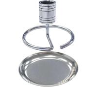 GARVALON Soporte para Rollos de Moxa de Acero Inoxidable Bandeja Base Metálica para Quemar Varillas de Moxa en Casa Resistente al Calor Uso en Spa y Terapias Alternativas
