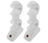 GARVALON Soportes para Barra de Cortina de Madera, Ganchos Dobles para Barras de 28-29 MM, Instalación Sólida para Cortinas en Sala de Estar y Dormitorio, Paquete de 2