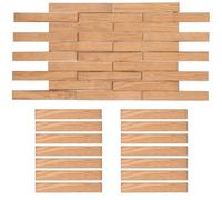 GARVALON Suelos para Casas de Muñecas en Miniatura 40 Piezas, Listones Autoadhesivos de Madera Blanca Roble, Decoración Realista para Manualidades y Accesorios de Mini Casas