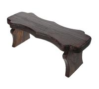 GARVALON Taburete Madera Maciza Estilo Japonés Vintage Pequeño y Portátil Reposapiés para Hogar Sala y Meditación Taburete Rústico para Suelo y Oficina Banco Multifuncional de Madera