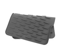 GARVALON Tapete de Silicona Antideslizante Gris 40X325 CM para Escurrir Platos con Drenaje Inclinado Resistente al Calor para Fregadero y Encimera de Cocina Esterilla Flexible Secado