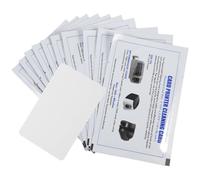 GARVALON Tarjetas de Limpieza para Impresora y Lector Pos en PVC Blanco, Quita Polvo y Residuos, 15 Piezas para Entornos Ocupados y Diversos Locales