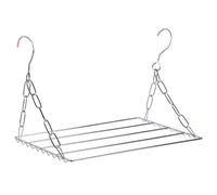 GARVALON Tendedero Multifuncional para Ropa y Zapatos de Balcón, Acero Inoxidable Resistente, 40 Cm sin Pinzas, Secador Compacto Adecuado para Calcetines y Organización en Espacios