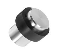 GARVALON Tope de Puerta Cilíndrico Inoxidable Montado Suelo con Protección de Pared Diseño Moderno Instalación Sencilla y Amortiguador Silencioso para Puertas Interiores y Comerciales