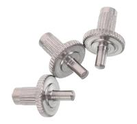 GARVALON Tornillos para Puente de Guitarra Eléctrica 4 MM Herrajes Metálicos Cromados 3 Piezas Tornillos de Ajuste para Selletas Accesorios para Guitarra y Mantenimiento Casa y