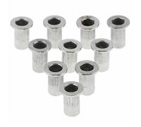 GARVALON Tuerca Remachable Cabeza Plana Acero Inoxidable 10 Unidades M5 para Proyectos Electrónicos y Bricolaje Inserción Rápida