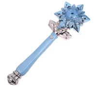 GARVALON Varita Mágica Infantil de Copo de Nieve Luminosa y Musical para Fiestas de Cumpleaños y Disfraces, Color Azul, Efecto de Rociado Brillante, Juguete Decorativo