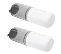 GARVALON Vaso para Cepillos de Dientes de Viaje Gris con Orificio de Drenaje, Contenedor Portátil para Cepillo y Pasta Dental, Estuche Compacto 2 Piezas para Uso en Viajes, Oficina