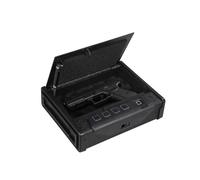 Garvee Acceso rápido y seguro - Caja fuerte biométrica para pistolas - Huella digital, teclado y llave - Almacena 2 armas cortas para dormitorio, coche, defensa en el hogar - Color negro