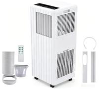 Garvee Aire Acondicionado Portátil 7000 BTU 3 en 1, Climatizador con Refrigeración, Deshumidificador 36L/día, Bajo Consumo 780W, Refrigerante Natural R290, Mando a Distancia y Kit Ventana, blanco