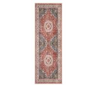 Garvee Alfombra bohemia vintage, suave lana de cordero sintética, lavable y antideslizante, fácil cuidado para sala de estar, dormitorio, baño, cocina, entrada, oficina, color rojo, 80 x 150 cm