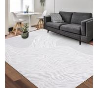 Garvee Alfombra de área para Sala de Estar,Alfombra Moderna,Antideslizante,Plegable,de Lana sintética, mullida,no desprende Pelusa,para Sala de Estar,Dormitorio,Comedor,200 * 290cm,Gris