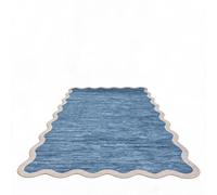Garvee Alfombra De Pelo Corto Lavable con Borde, 350g/M² Terciopelo Algodón Antideslizante TPR, Suelo Bajo, para Salón Dormitorio Pasillo Cocina, Color - Tamaño