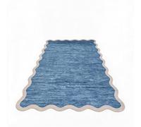 Garvee Alfombra De Pelo Corto Lavable con Borde, 350g/M² Terciopelo Algodón Antideslizante TPR, Suelo Bajo, para Salón Dormitorio Pasillo Cocina, Color - Tamaño