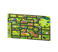 Garvee Alfombra Educativa Infantil Antideslizante - Tapete Decorativo Suave con Diseño De Ciudad y Tráfico - Ideal para Dormitorio, Sala De Juegos o Aula - para Niños y Bebés, Negro, 100 * 160