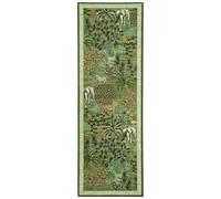 Garvee Alfombra Interior Estilo Morris Moderna, poliéster Efecto Cachemira Suave, Lavable a máquina, Base Antideslizante, Pelo Corto fácil Cuidado, para salón/Dormitorio - Verde Claro, 120x170 cm