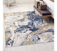 Garvee - Alfombra Moderna de mármol, descontaminable, Antideslizante para salón y Dormitorio, diseño contemporáneo, 120 x 170 cm