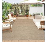 Garvee Alfombra Moderna Lavable Antideslizante de Lino - Diseño Yute, fácil de Mantener - Estilo escandinavo para salón, Dormitorio o Comedor - Color Lino, 160x230cm, Alemania