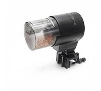 Garvee Alimentador Automático de Peces para Acuario de 200ml, Dispensador de Comida con Pantalla LCD y Temporizador Inteligente, Comedero Automático de ABS para Vacaciones con Base Giratoria, Negro