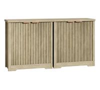 Garvee Aparador De Dos Puertas Estilo Bora para Salón y Comedor, Mueble Auxiliar De Almacenaje Rústico De Madera Clara Envejecida, Armario Multiusos para Cocina o Entrada, Pack De Varias Unidades