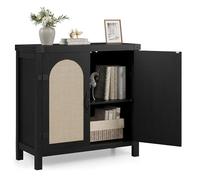 Garvee Aparador De Ratán Boho para Recibidor, Cocina, Comedor o Sala - Mueble Auxiliar con Almacenaje y Cajón - Diseño Elegante y Funcional - Ideal para Organización De Entrada