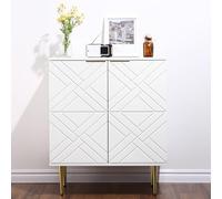 Garvee Aparador Moderno de Madera - Puertas Decorativas en Relieve - Estantes y Gran Capacidad de Almacenamiento - para Comedor, Cocina, Entrada o Pasillo - Ideal como Buffet o Armario para vajilla -