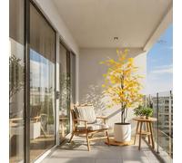 Garvee Árbol de Arce Artificial Realista - Planta Otoñal de 1.8m con Hojas Amarillas Vibrantes para Decoración de Interiores/Exteriores en Hogar, Oficina, Bodas y Eventos