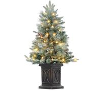 Garvee árbol de Navidad Artificial, árbol Artificial con 78 LED, Ramas realistas, Bayas Rojas, Copo de Nieve, para decoración navideña