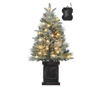 Garvee árbol de Navidad Artificial, árbol Artificial con 78 LED, Ramas realistas, Bayas Rojas, Copo de Nieve, para decoración navideña