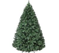 Garvee Árbol de Navidad artificial de 180 cm, de PVC, con 758 puntas verdes, diámetro de 114 cm, con soporte de metal y sistema de paraguas plegable para reuniones familiares, oficinas y pasillos
