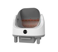 Garvee Arenero Gatos Autolimpiable con App, Caja de Arena Automática de Diseño Abierto para Varios Gatos, 11 Sensores de Seguridad, Control de Olores y Cubo de Residuos 9L, 540x500x550mm, Blanco
