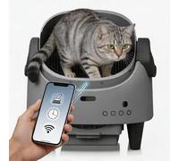 Garvee Arenero para Gatos autolimpiante automático con Entrada Superior, Caja higiénica Inteligente de diseño Abierto XXL para Gatos Grandes, Sistema de Seguridad avanzado y Seguimiento de la