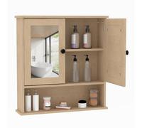 Garvee Armario de baño de Pared sin Espejo - Estante Ajustable y Organizador Compacto - Resistente y fácil de Instalar, Ideal para baño, Cocina, lavandería o Pasillo Inodoro o Pared