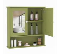 Garvee Armario de baño de Pared sin Espejo - Estante Ajustable y Organizador Compacto - Resistente y fácil de Instalar, Ideal para baño, Cocina, lavandería o Pasillo Inodoro o Pared