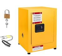 Garvee - Armario de seguridad antifuego, 43 x 43 x 56 cm, 60 L, resistente a los explosiones, con 2 estantes ajustables, con cerradura de llave, impermeable, galvanizado
