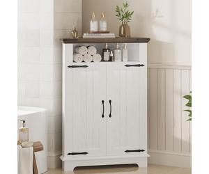 Garvee Armario esquinero pequeño para baño - Almacenamiento eficiente y Estilo Moderno Espacios reducidos - Uso en baño, Cocina o salón - Color Blanco