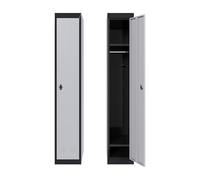 Garvee Armario Metálico Estrecho 1 Puerta 180 × 30.5 × 45.7 cm, Taquilla de Acero para Oficina y Vestuario