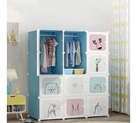 Garvee Armario Modular Infantil para Ropa - 12 Cubos DIY para Almacenamiento y organización - Estantería versátil para Dormitorio o Pasillo, fácil Montaje - Plástico Resistente