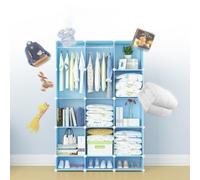 Garvee Armario Modular Infantil para Ropa - Estantes de Almacenamiento para Dormitorio y Pasillo - Diseño en Esquina, fácil de Montar - Plástico Resistente, Ideal para organización de Prendas