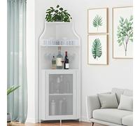 Garvee Armario para Vinos Esquinero, Armario Industrial Alt 152 cm, Blanco