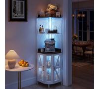 Garvee Armario para Vinos Robusto y Versátil: Estante Clásico de MDF para Bar, Ideal para Sala de Estar, Fácil de Limpiar y Práctico para Coleccionar Vinos, Blanco