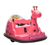 Garvee Auto Tamponadora para niños de 2 a 5 años, 6 V, Coche eléctrico, rotación de 360 °, con Luces LED, Mando a Distancia y música, Juguete a Prueba de Golpes para niños, Carga 30 kg (Rosa)